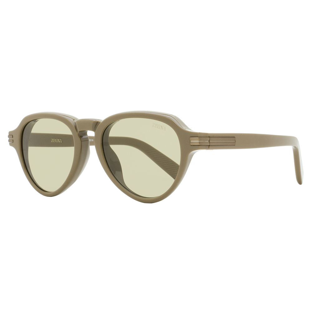 Zegna Acetate Pilot Sunglasses EZ0252 45E Light Brown 51mm